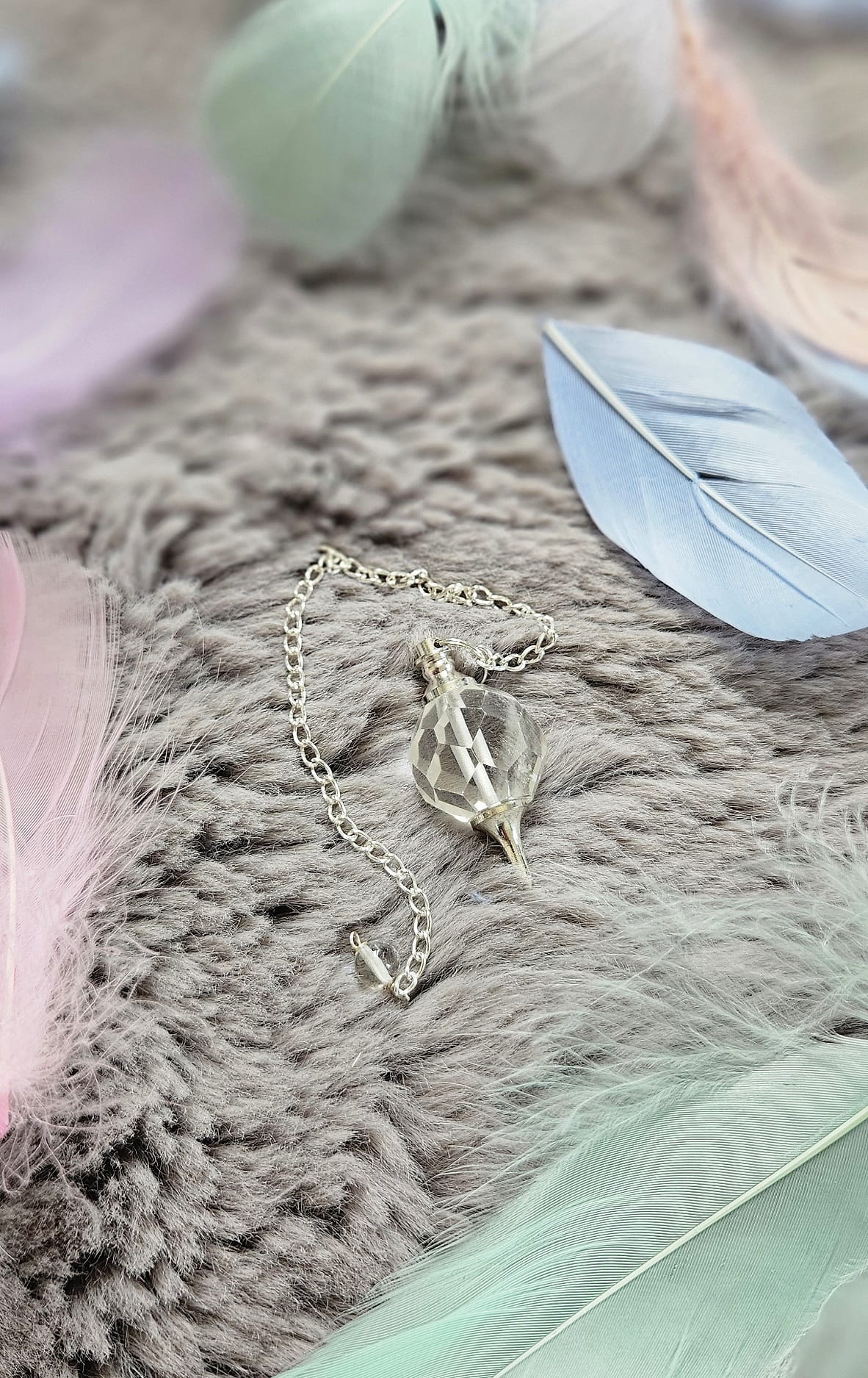 Pendule en gemme - Quartz de roche – Image 2