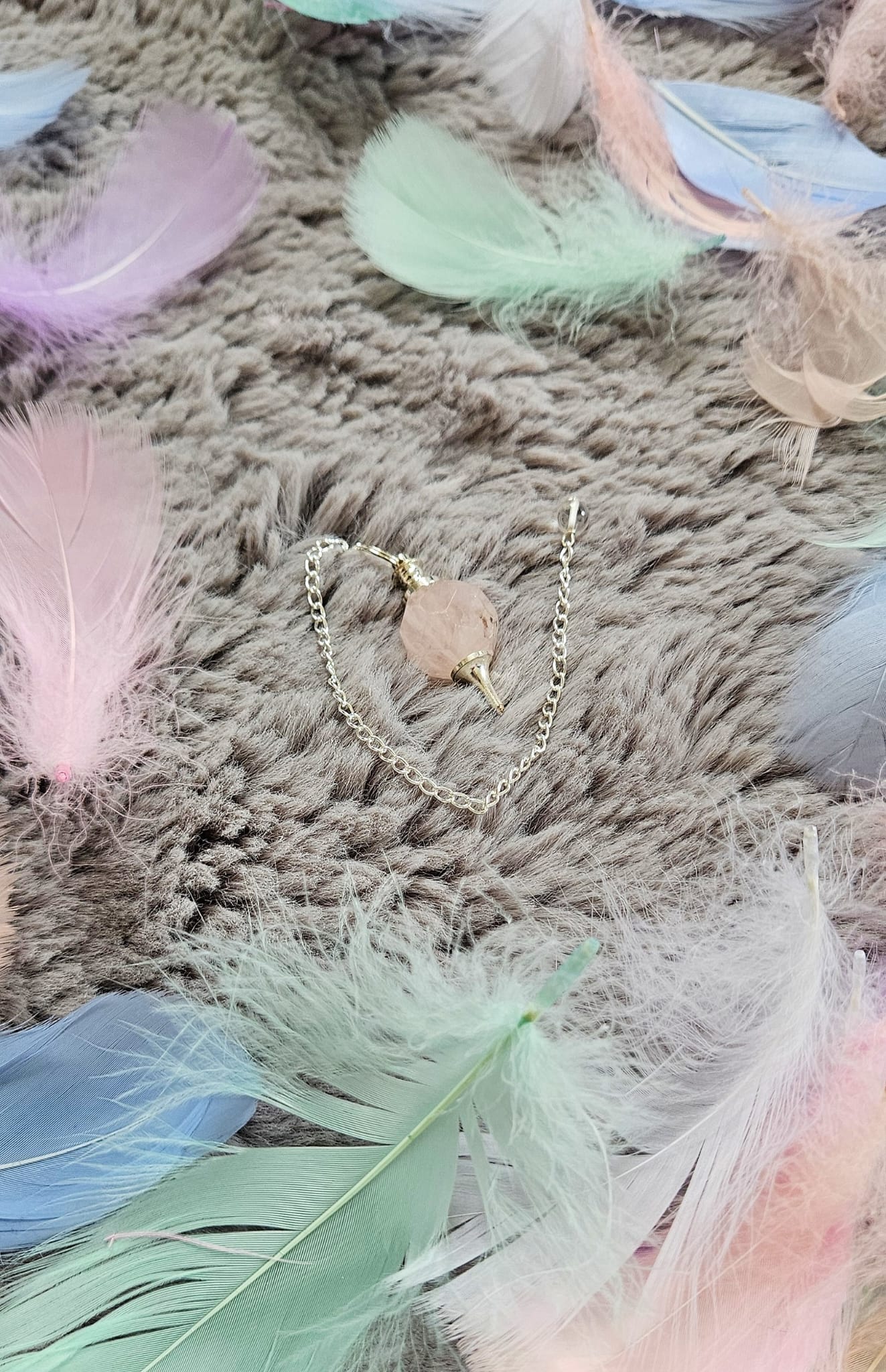 Pendule en gemme - Quartz Rose – Image 2