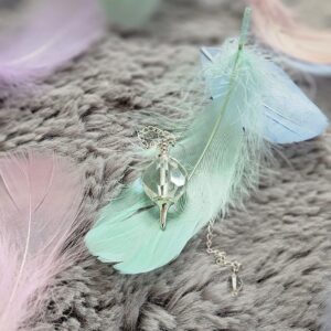 Pendule en gemme - Quartz de roche