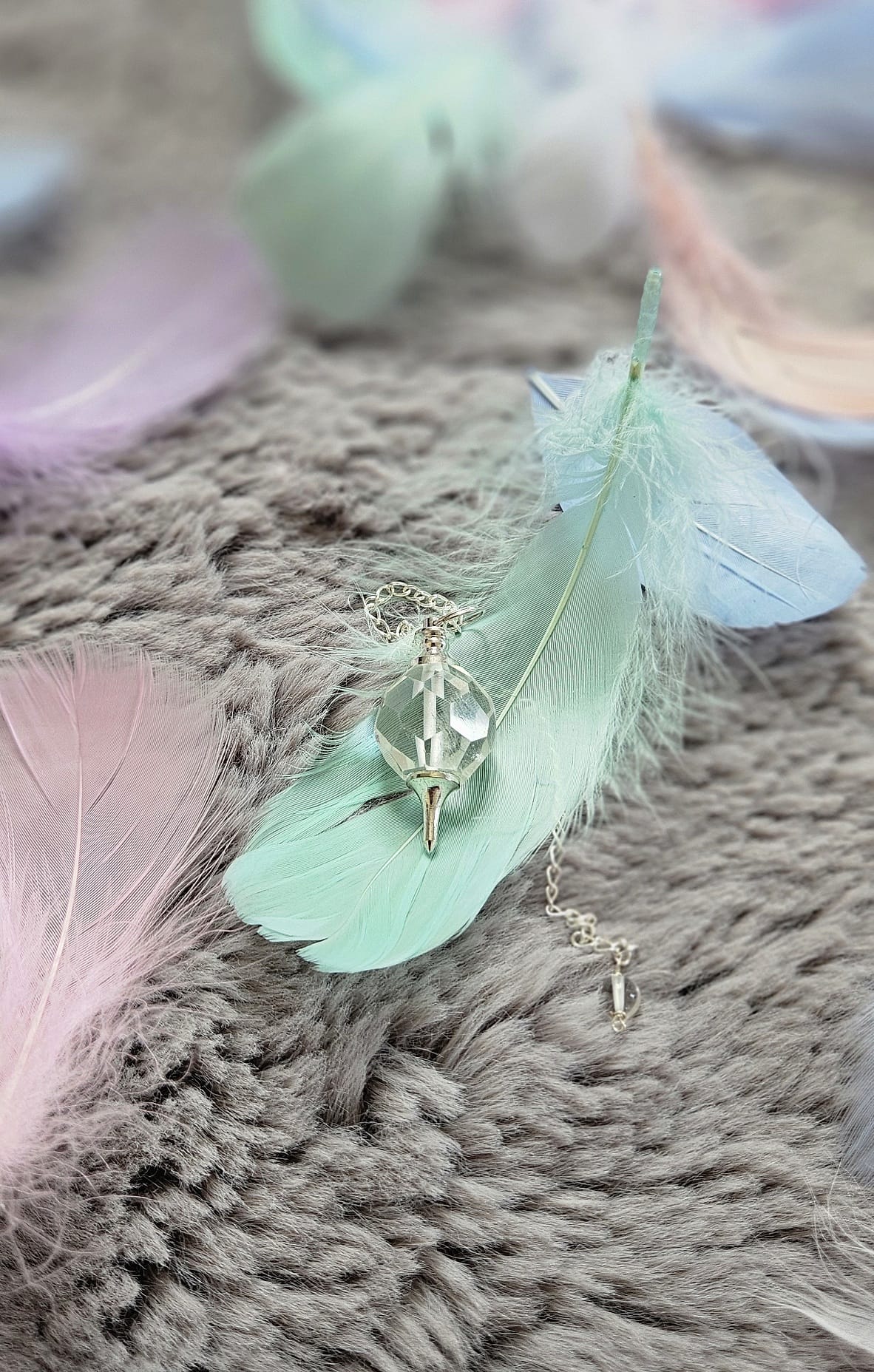 Pendule en gemme - Quartz de roche