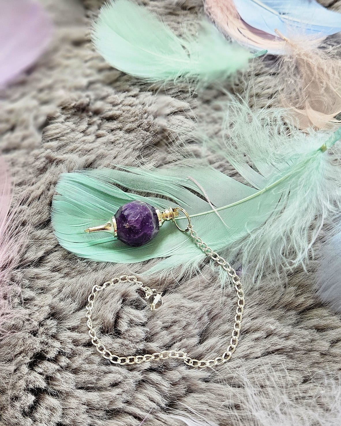 Pendule en gemme - Amethyste